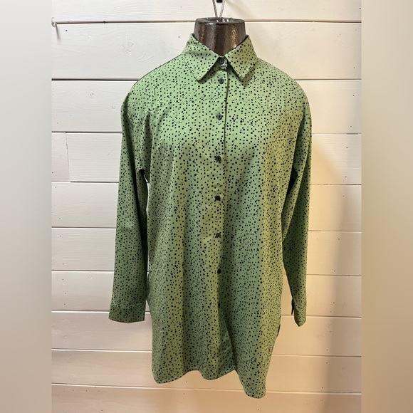 WOMANCE – Green Polka Dot Tunic Size XS - Picture 5 of 7